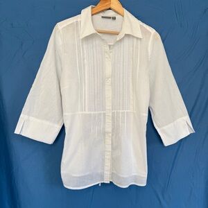 Apt. 9 Woman White Button Blouse